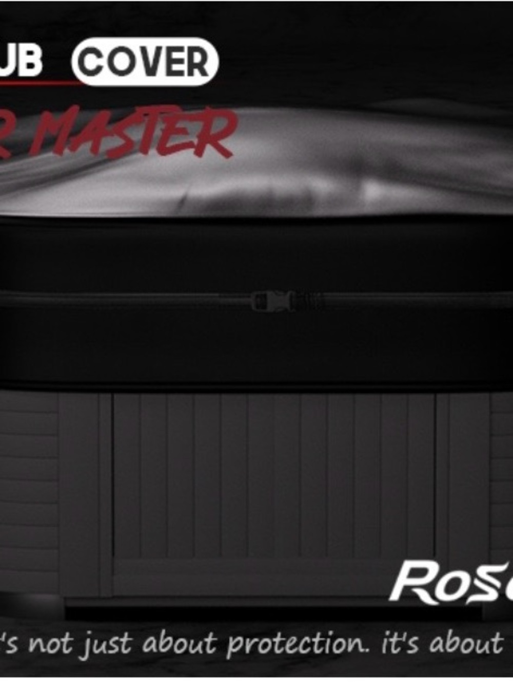 Black Hot Tub Cover - Heavy-Duty Protective Fit